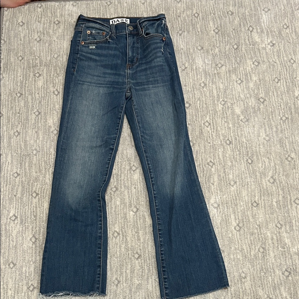 DAZE Women's Flare Blue Jeans